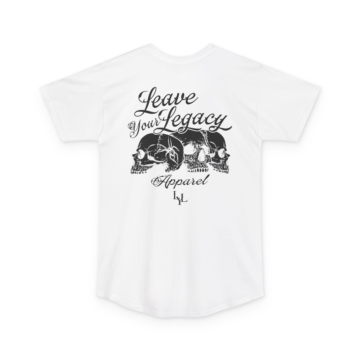 Men's 'Distorted Skull' Super Long Body Tee