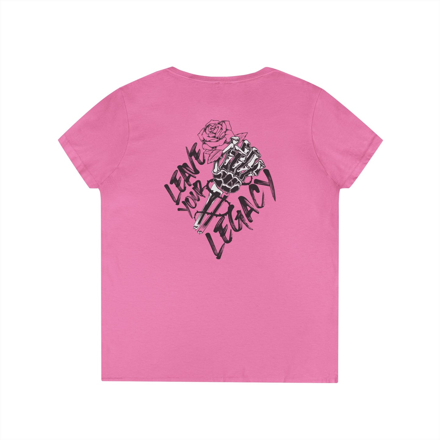 Women's 'Skull Hand' V-Neck T-Shirt