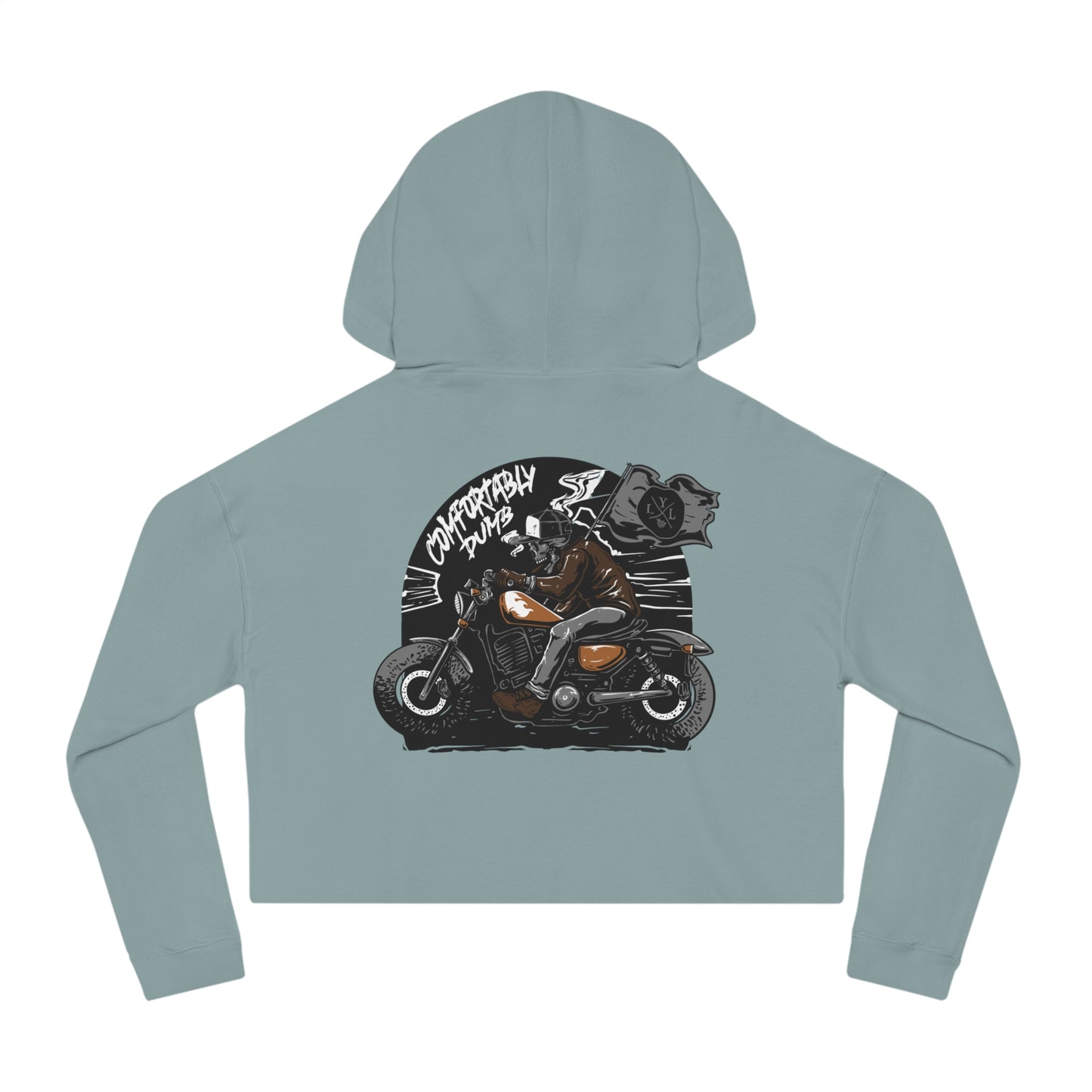 Women's 'Comfortably Dumb' Cropped Hoodie