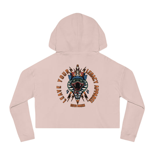 Women's 'Traditional Snake' Cropped Hoodie