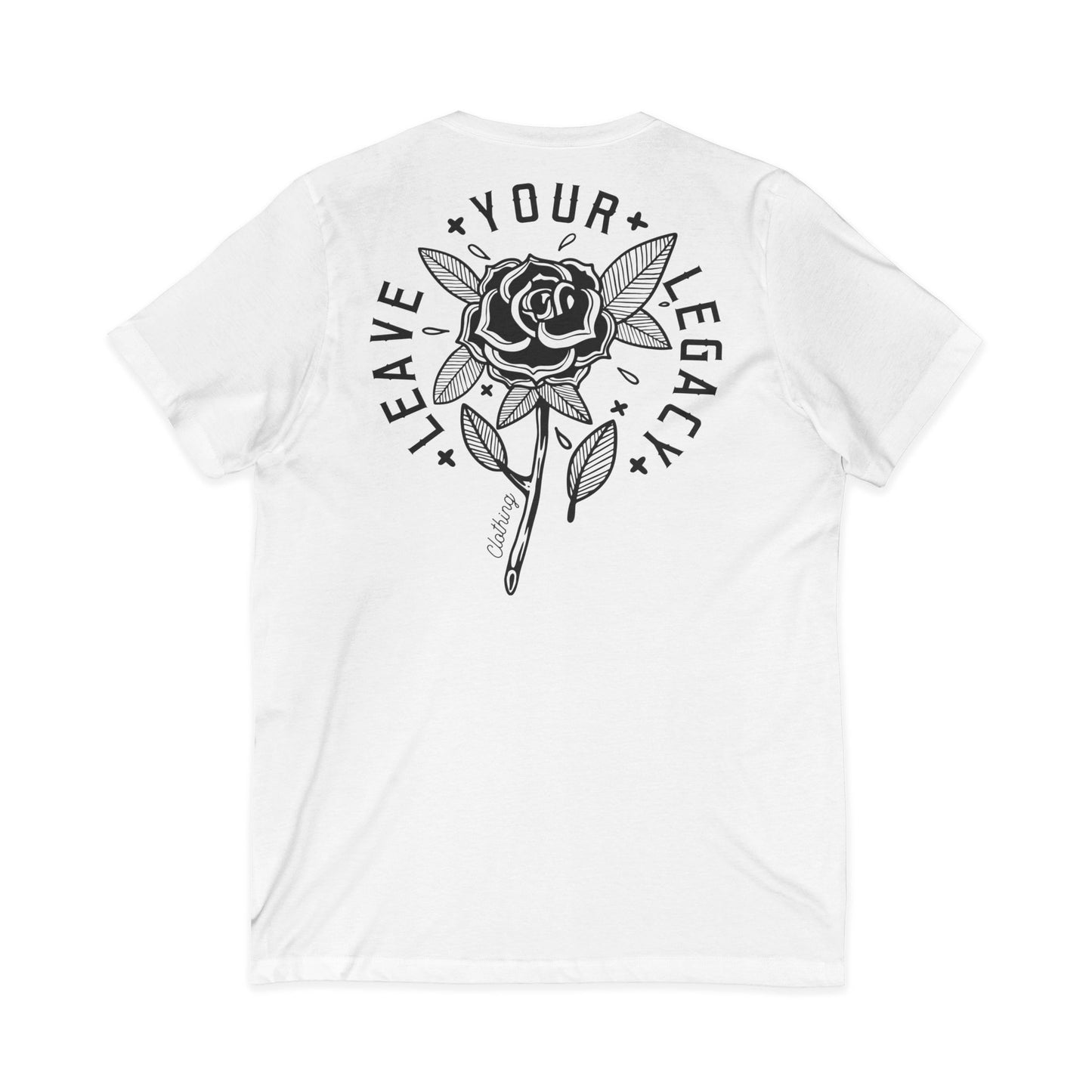 Men's 'Rose Stem' V-Neck T-Shirt