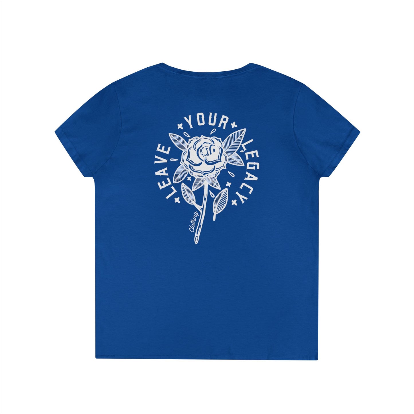 Women's 'Rose Stem' V-Neck T-Shirt