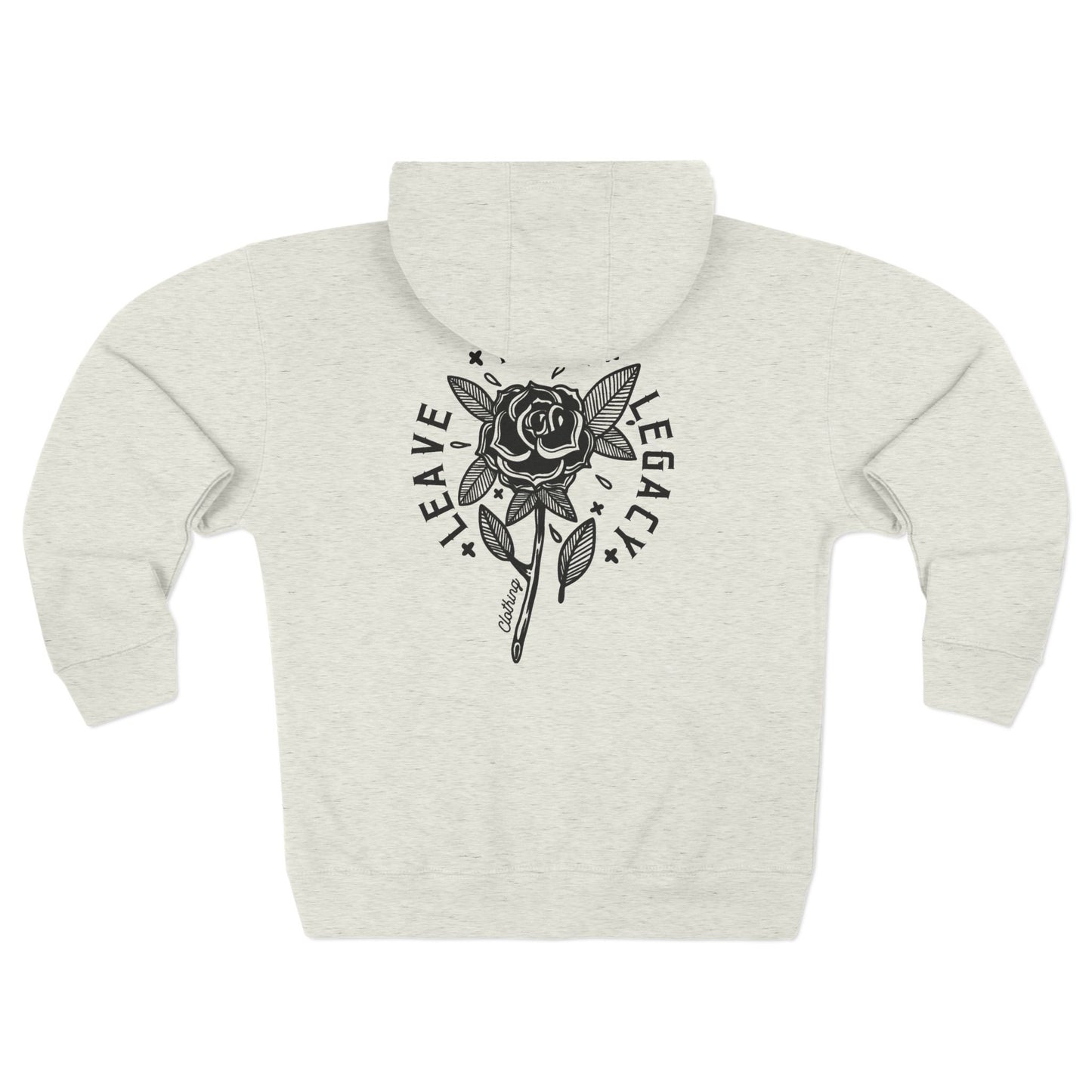 Unisex 'Rose Stem' Zip Hoodie
