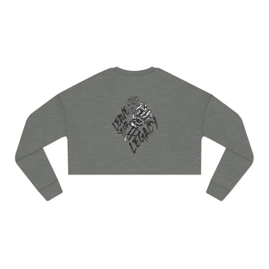 Women's 'Skull Hand' Cropped Sweatshirt