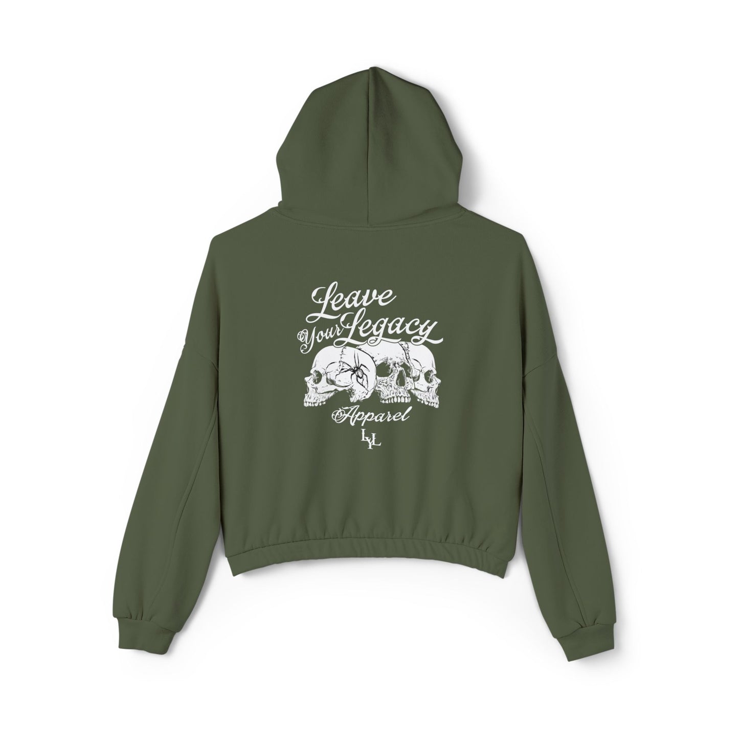 Women's 'Distorted Skull' Cinched Bottom Hoodie