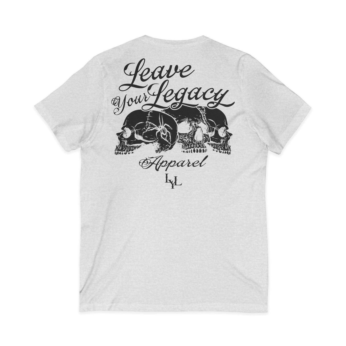 Men's 'Distorted Skull' V-Neck T-Shirt