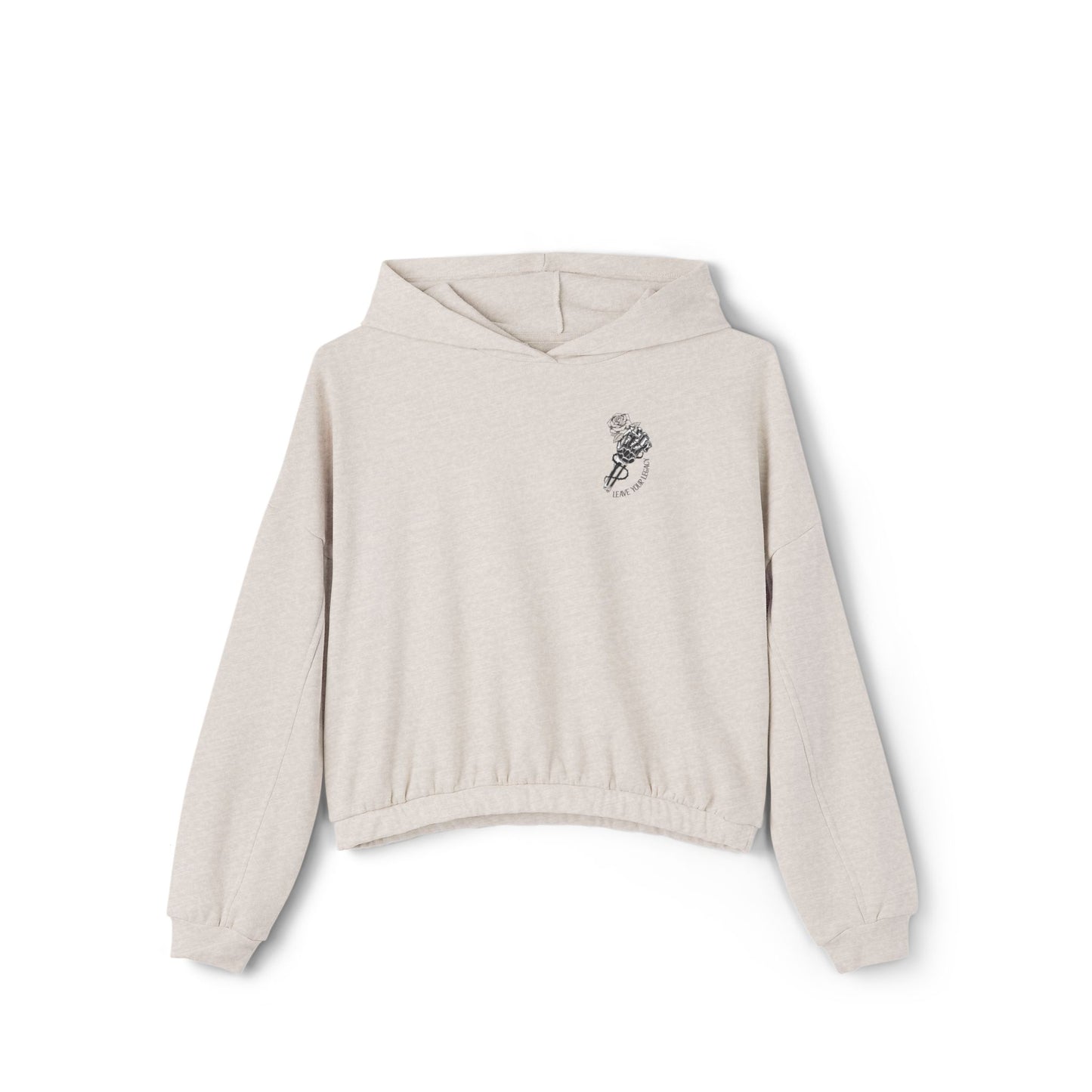 Women's 'Skull Hand' Cinched Bottom Hoodie