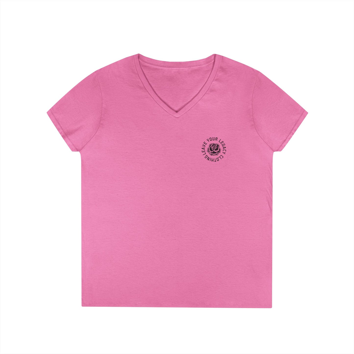 Women's 'Rose Stem' V-Neck T-Shirt