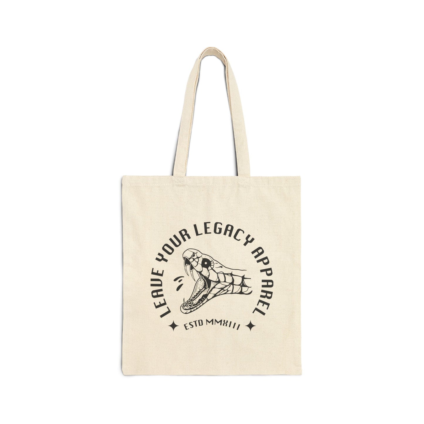 'Snake Head' Canvas Tote Bag