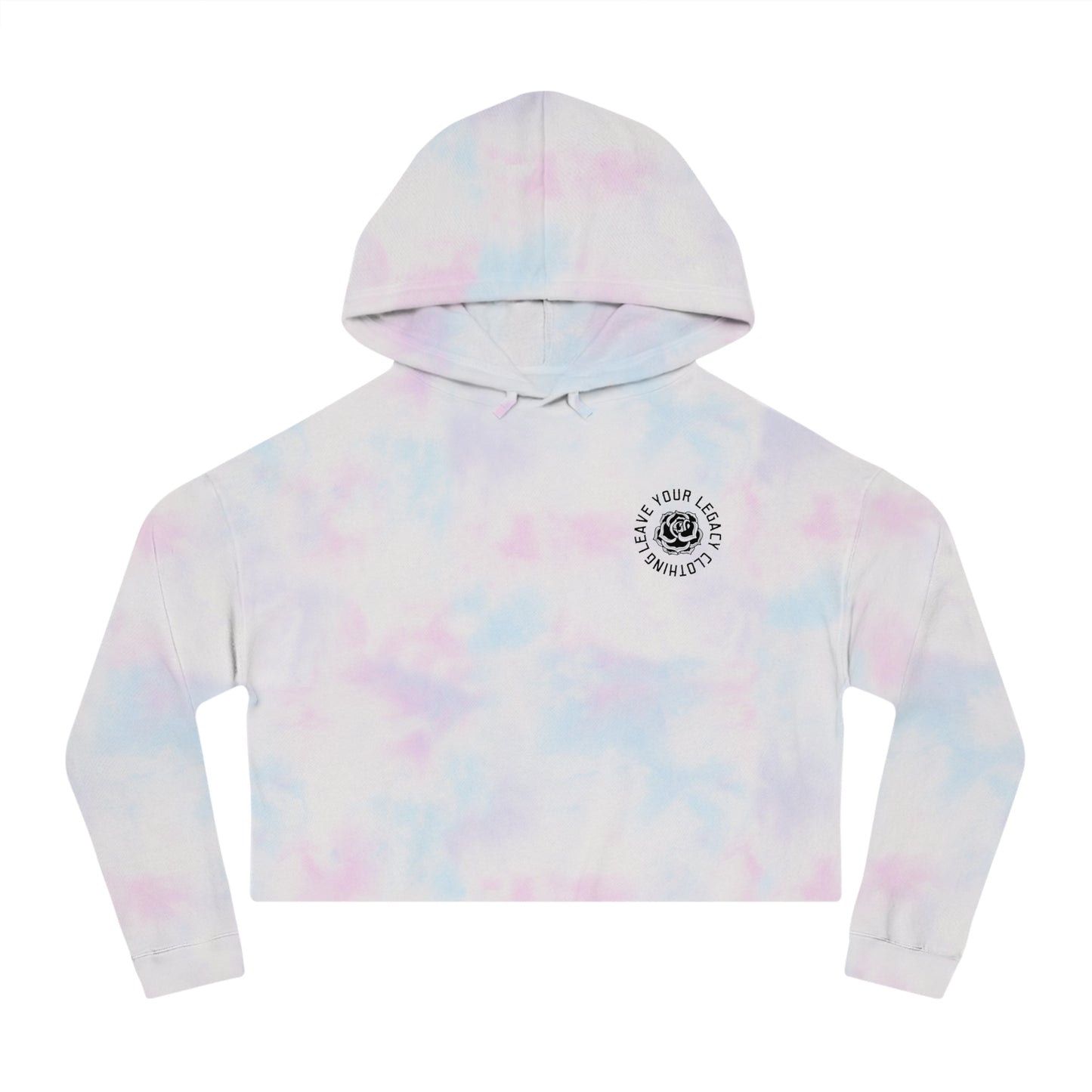Women's 'Rose Stem' Cropped Hoodie