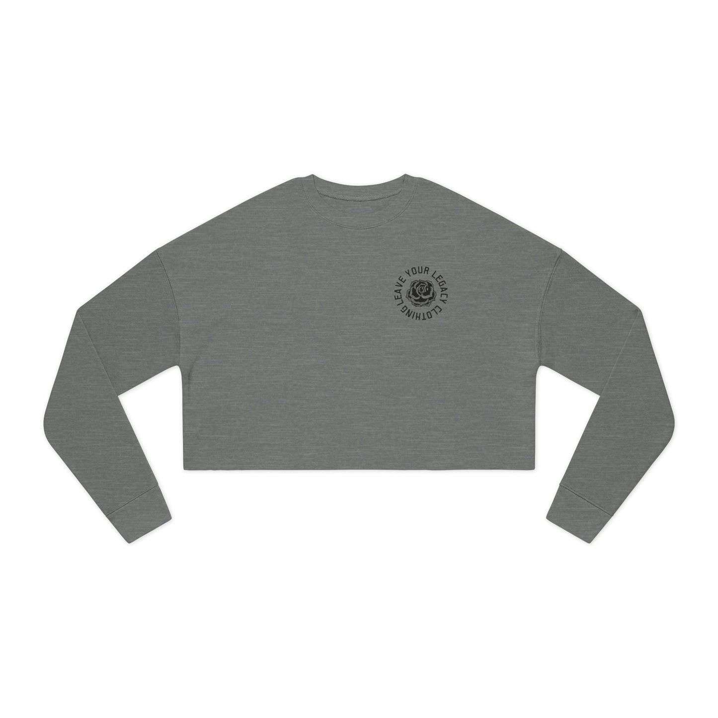 Women's 'Rose Stem' Cropped Sweatshirt