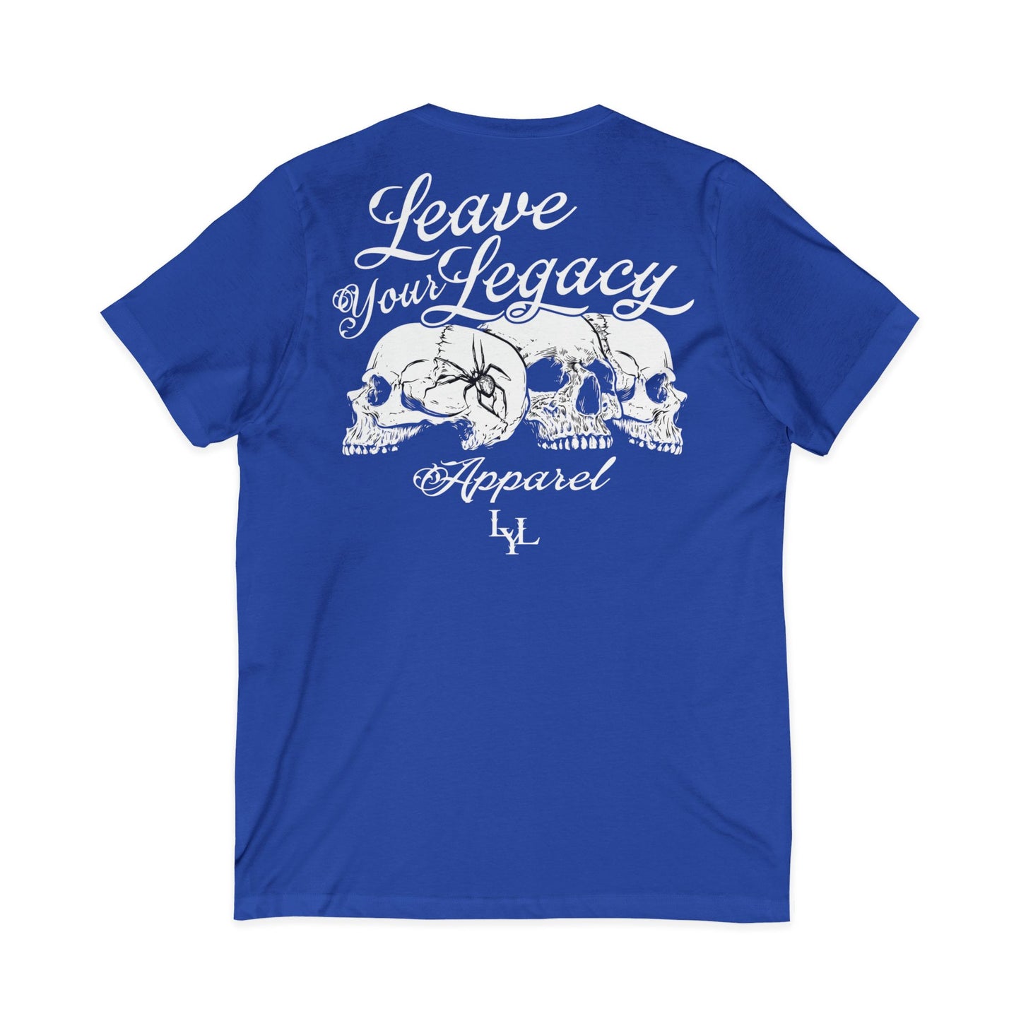 Men's 'Distorted Skull' V-Neck T-Shirt