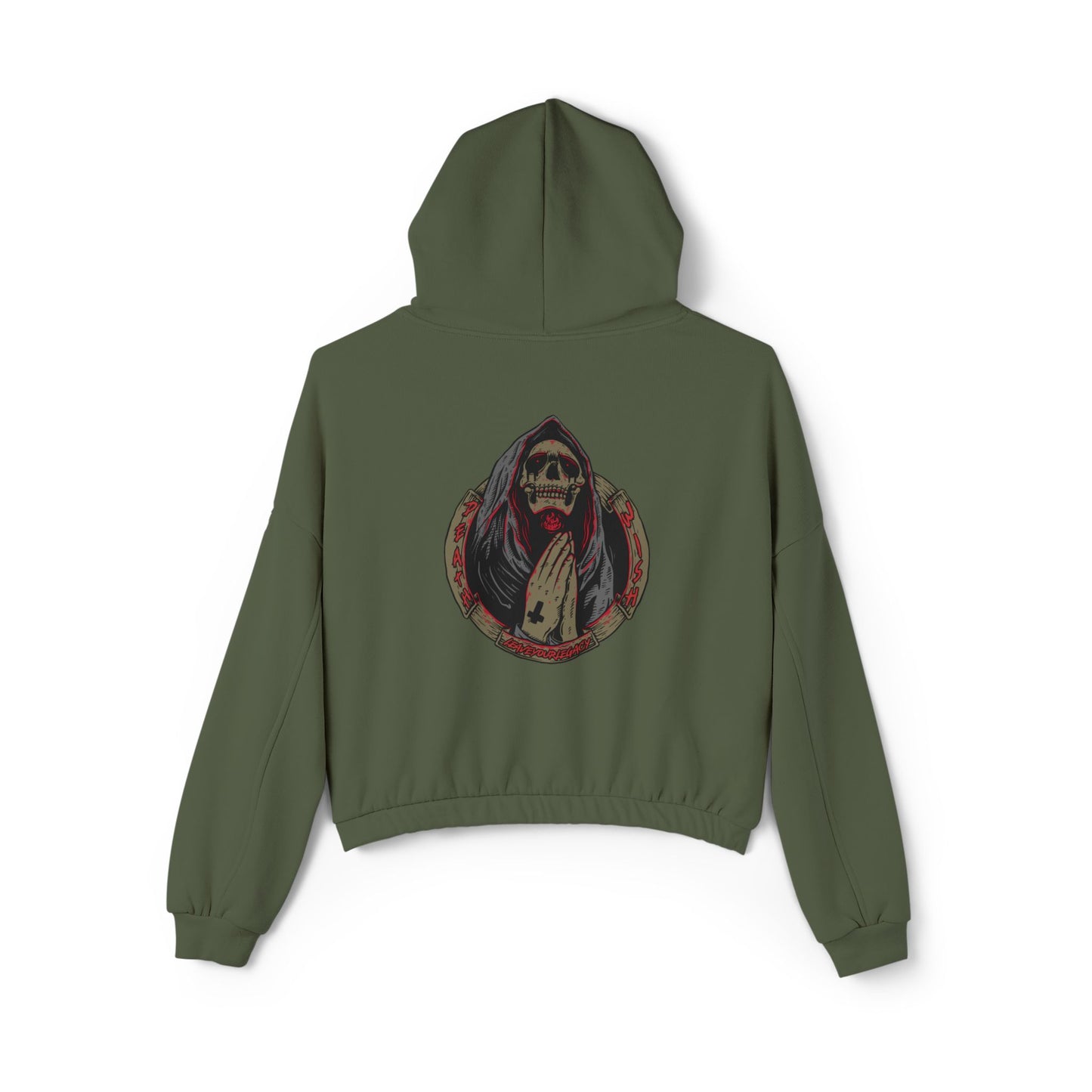 Women's 'Death Wish' Cinched Bottom Hoodie