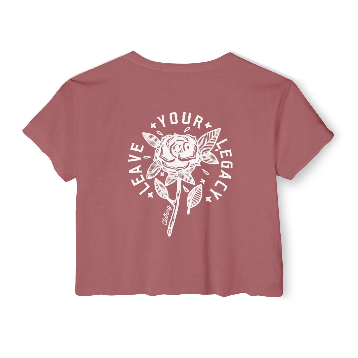 Women's 'Rose Stem' Crop Top