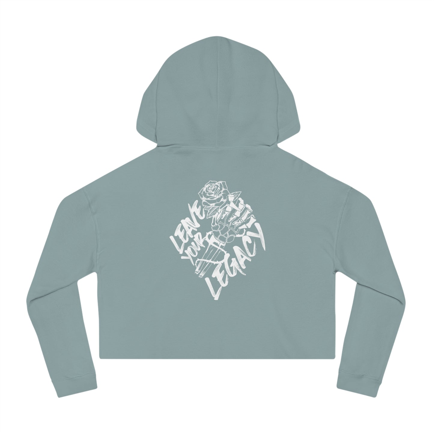 Women's 'Skull Hand' Cropped Hoodie