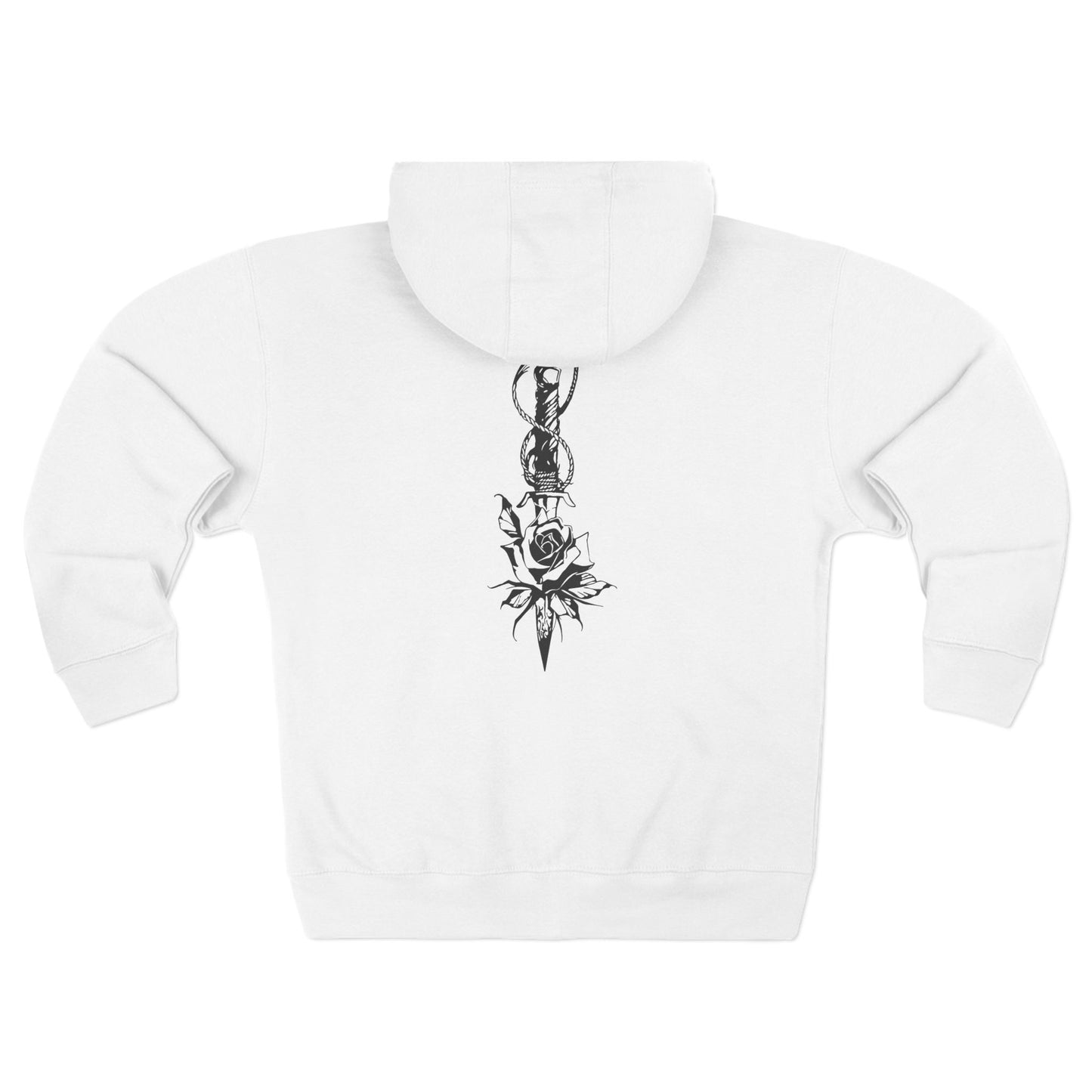Unisex 'Rose & Dagger' Zip Hoodie