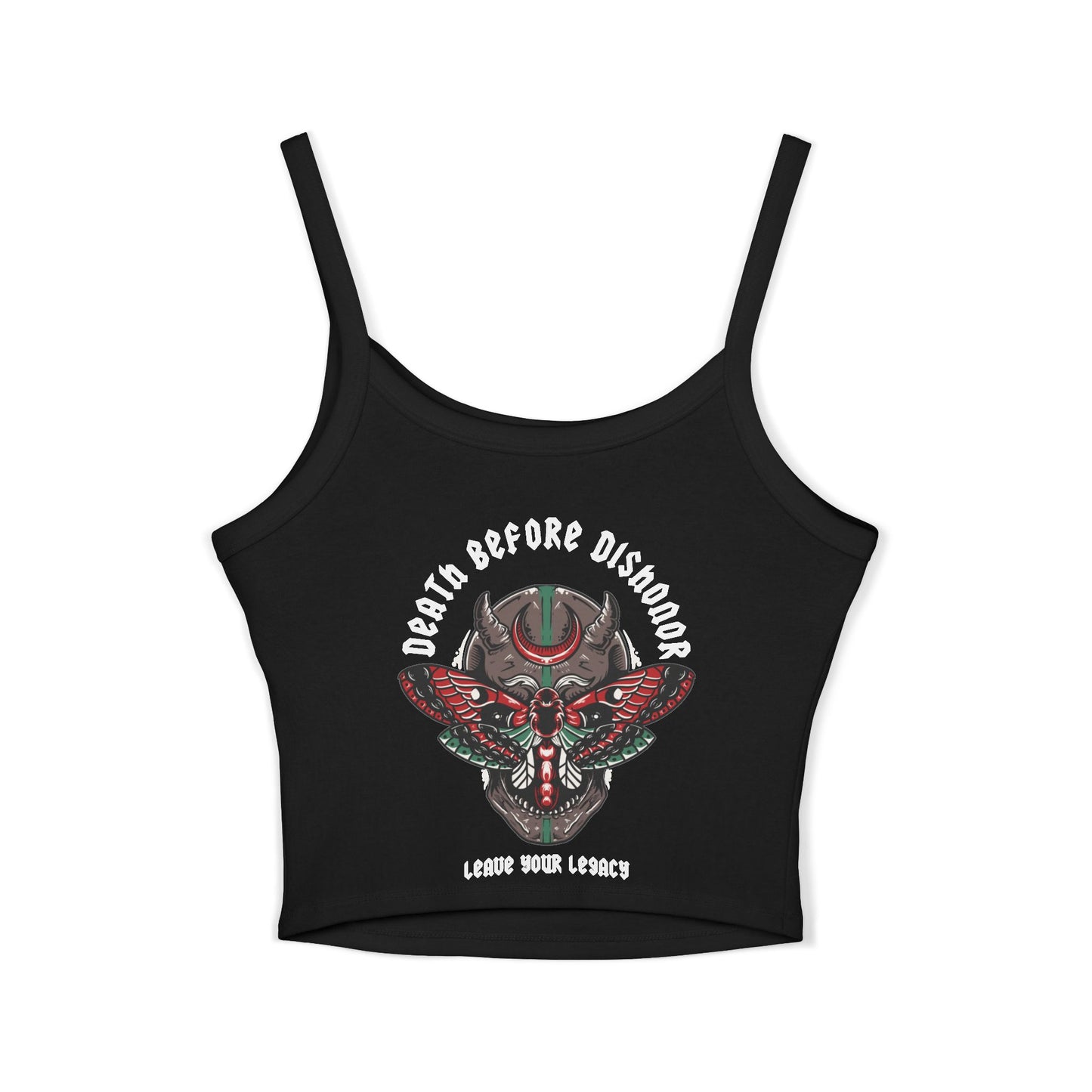 Women's 'Death Before Dishonor' Spaghetti Strap Tank