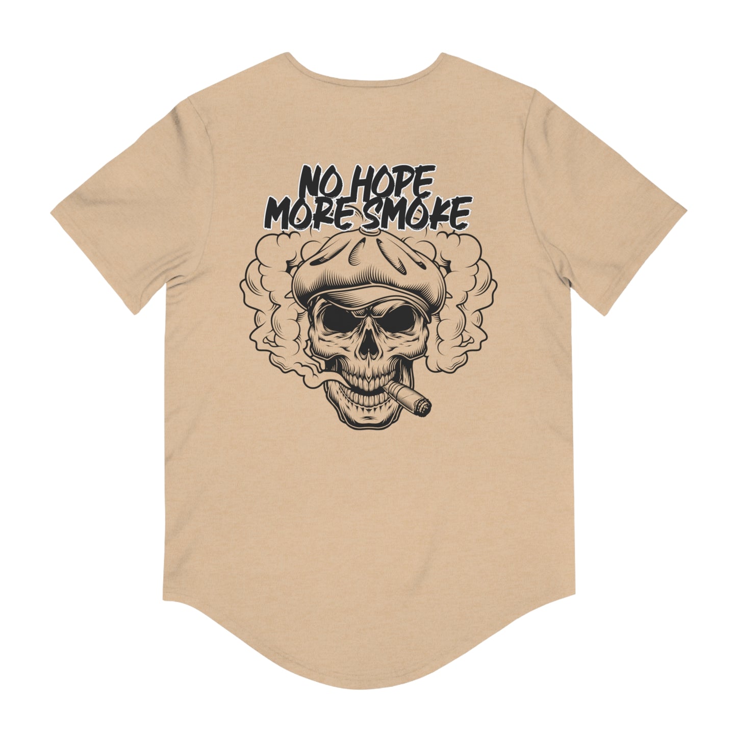 Men's 'No Hope More Smoke' Curved Hem Long Tee
