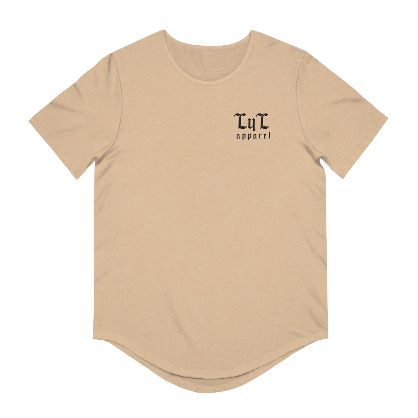 Men's 'Rose & Dagger' Curved Hem Long Tee