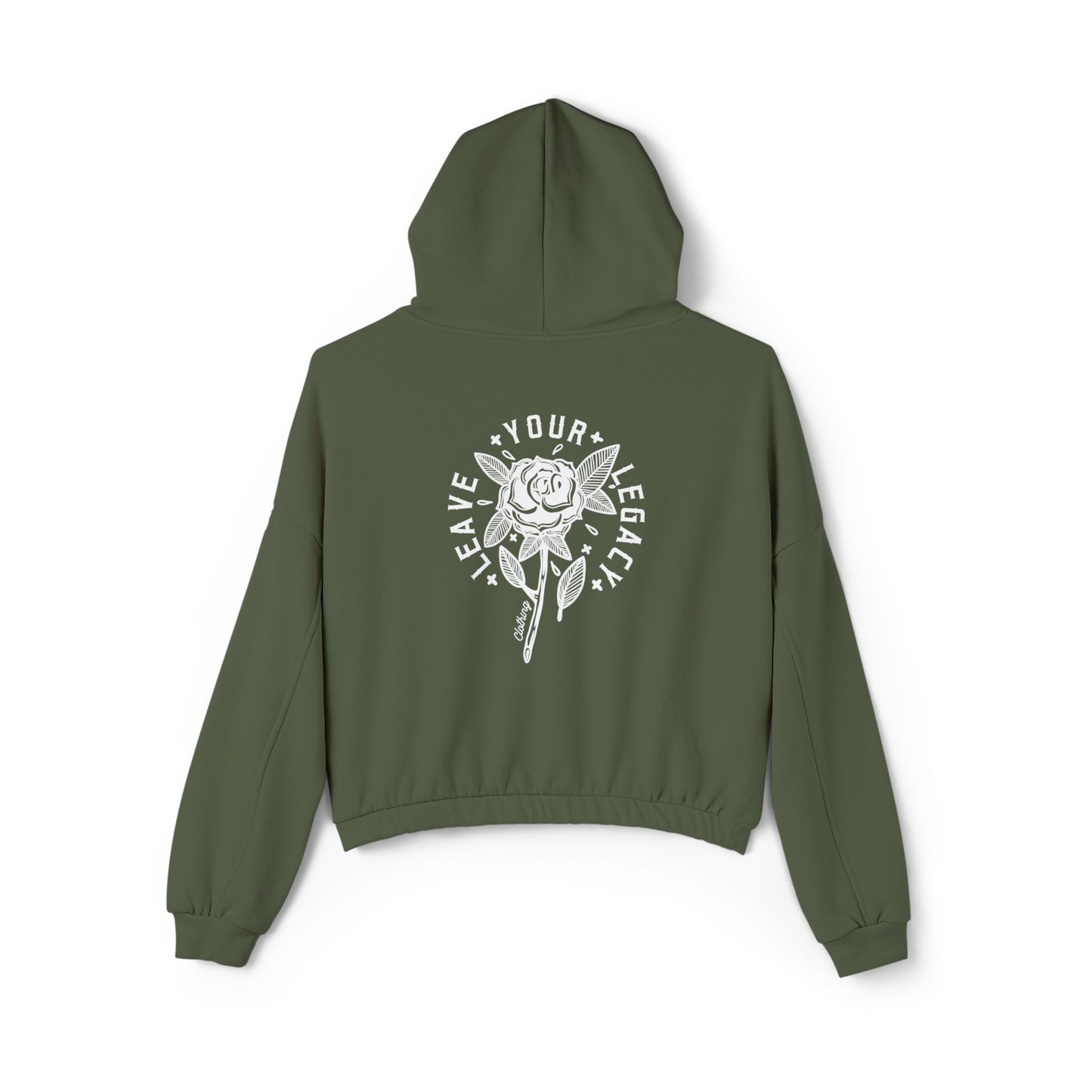 Women's 'Rose Stem' Cinched Bottom Hoodie