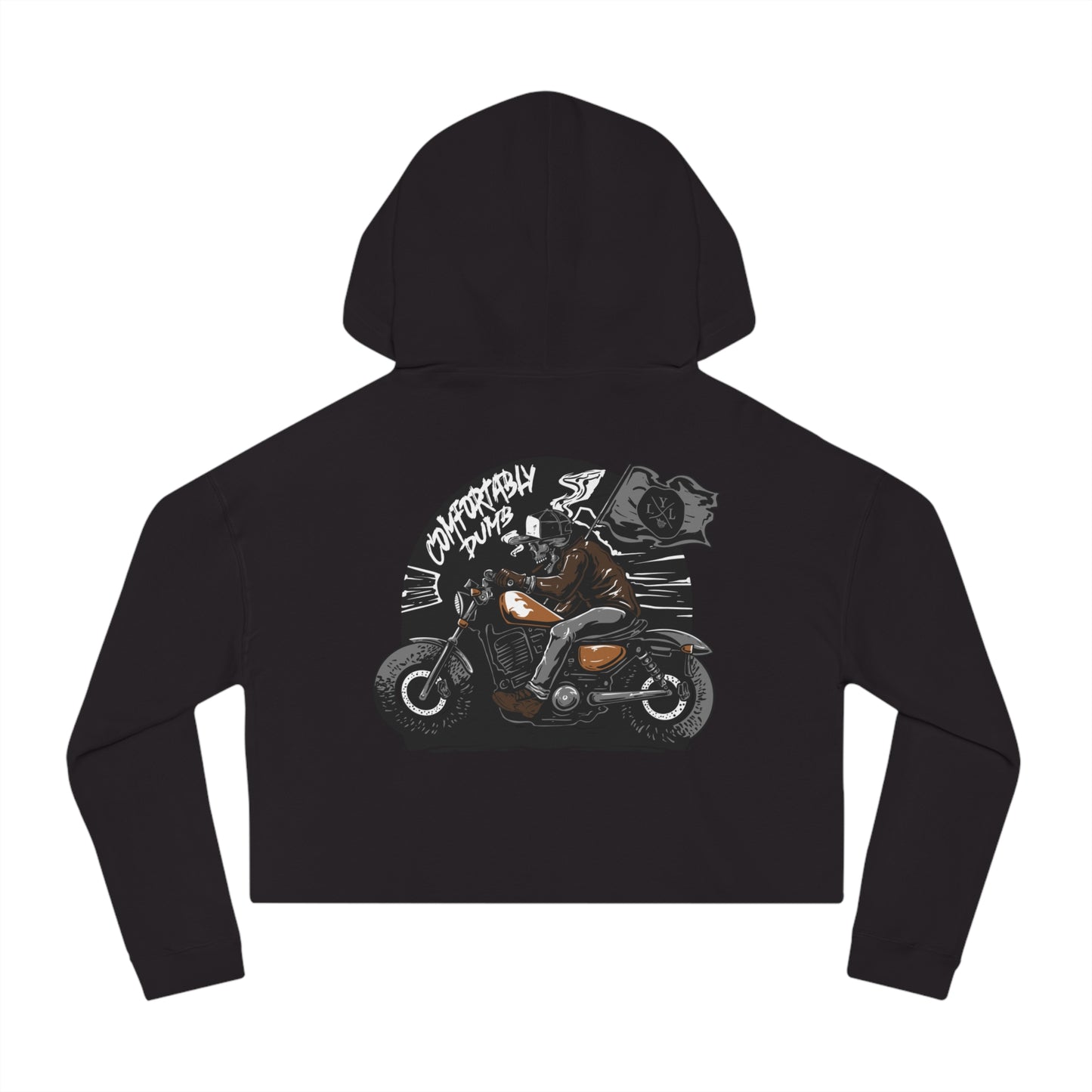 Women's 'Comfortably Dumb' Cropped Hoodie