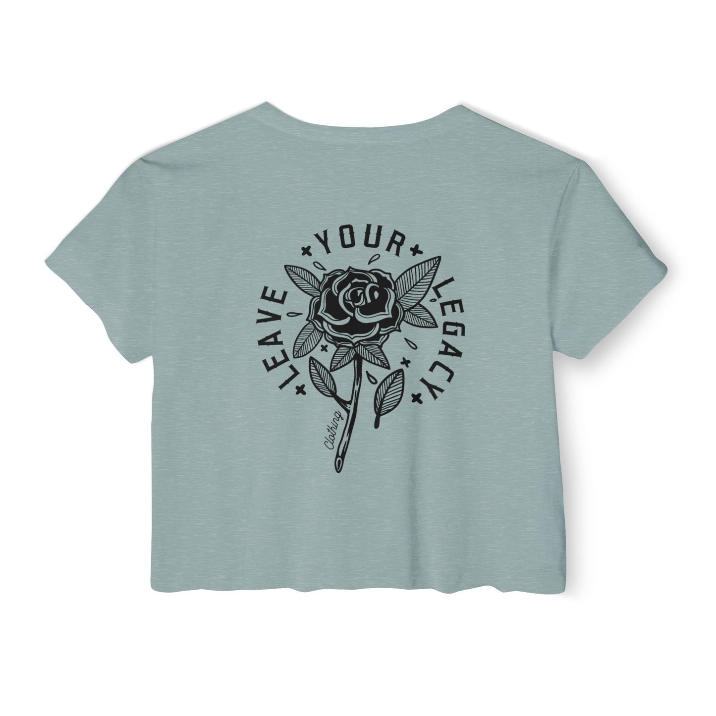 Women's 'Rose Stem' Crop Top